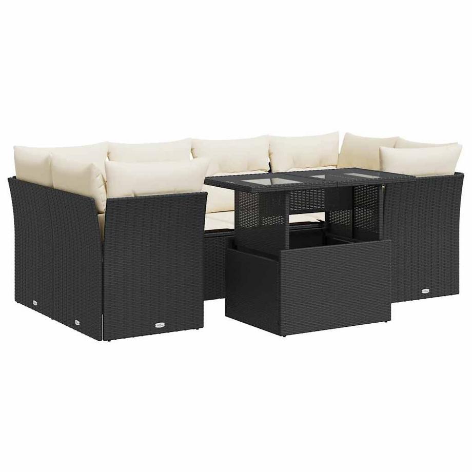 set di divani da giardino Polirattan