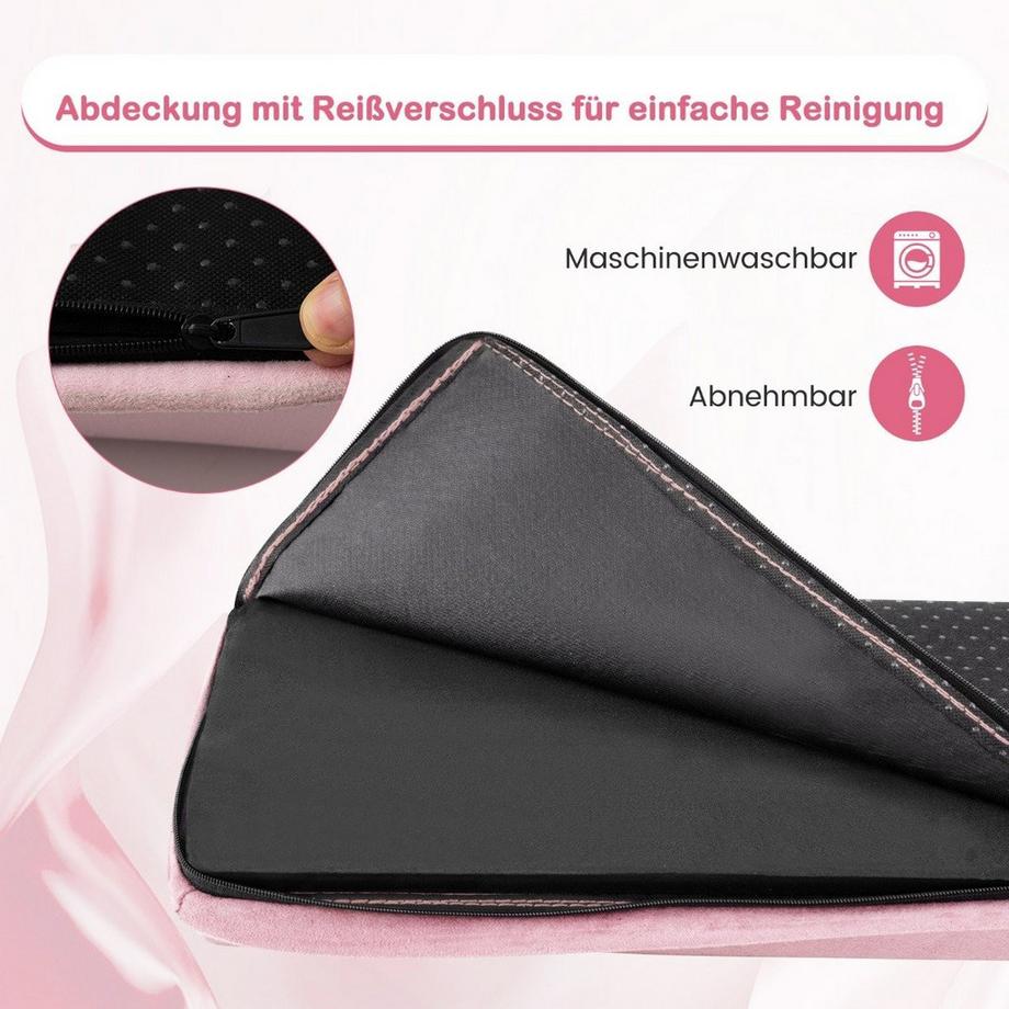 Northix  210 cm Schwebebalken Gymnastikbalken klappbar Turnbalken rutschfest Balance Beam bis 73 kg Rosa 