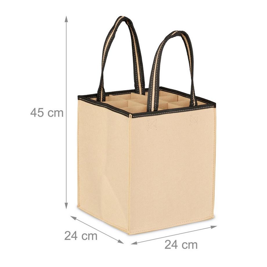 B2X  Borsa portabottiglie per 9 bottiglie in feltro 