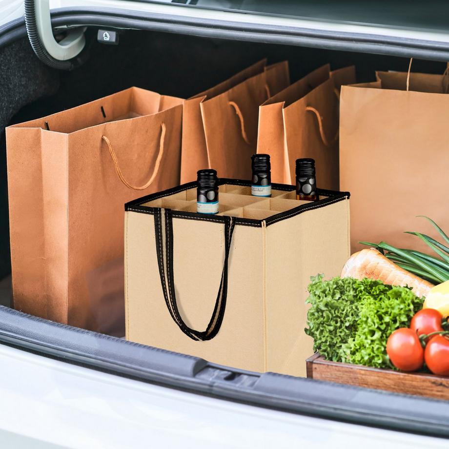 B2X  Borsa portabottiglie per 9 bottiglie in feltro 