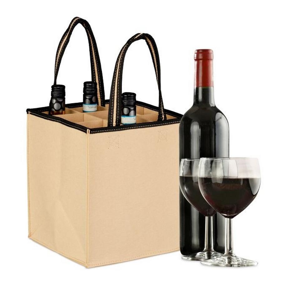 Borsa portabottiglie per 9 bottiglie in feltro