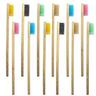 B2X  10x Zahnbürste, Bambus - Gemischte Farben 