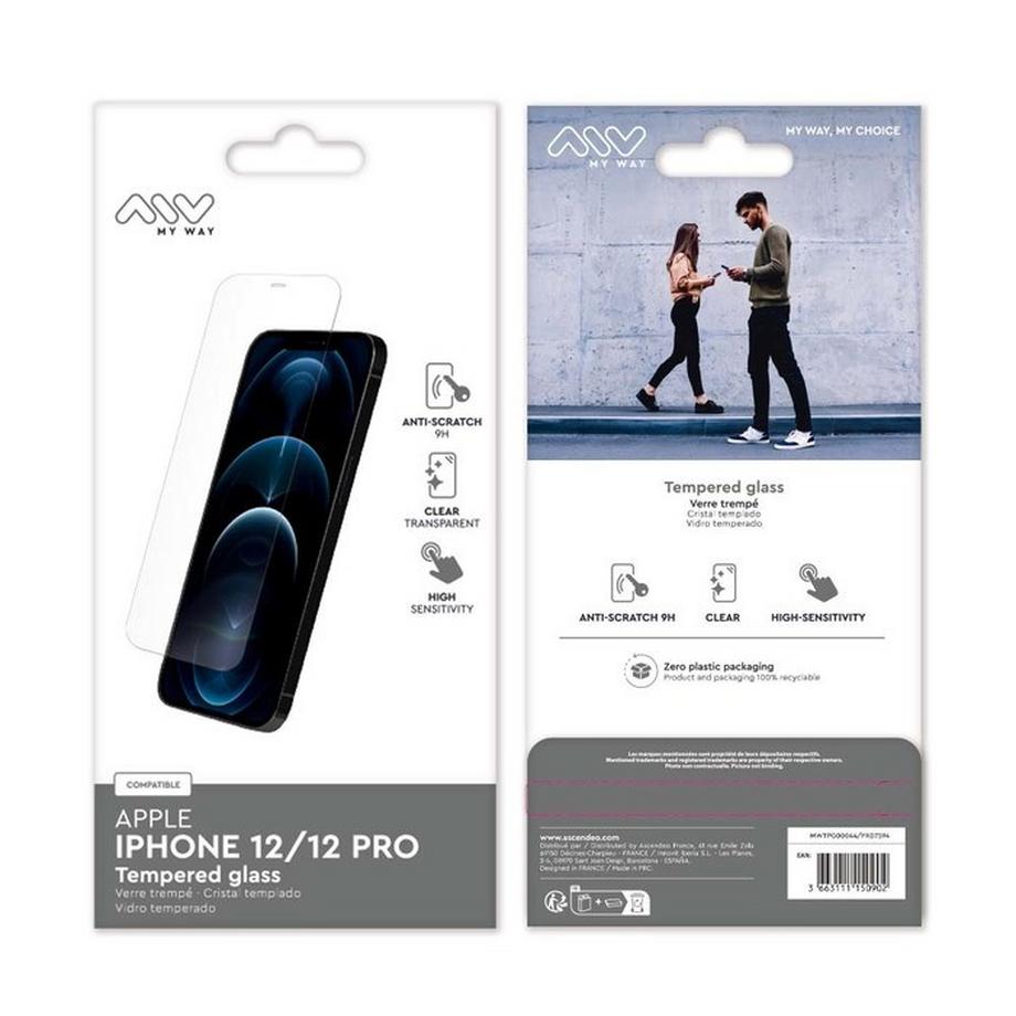 MYWAY  Verre iPhone 12 / 12 Pro Plat 