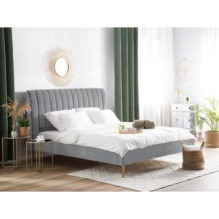 Beliani Bett mit Lattenrost aus Samtstoff Modern MARVILLE  