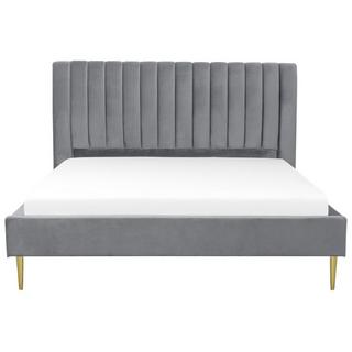 Beliani Bett mit Lattenrost aus Samtstoff Modern MARVILLE  