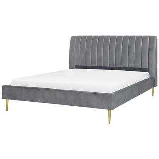 Beliani Bett mit Lattenrost aus Samtstoff Modern MARVILLE  