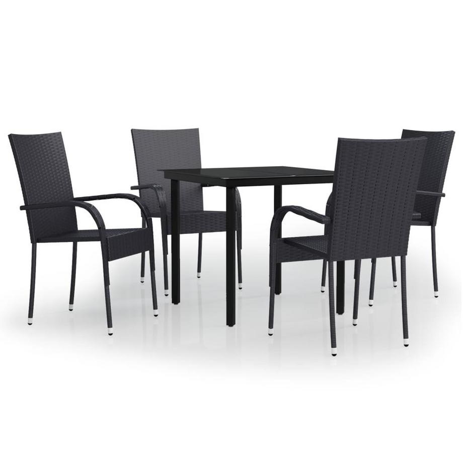 Ensemble de salle à manger de jardin rotin synthétique