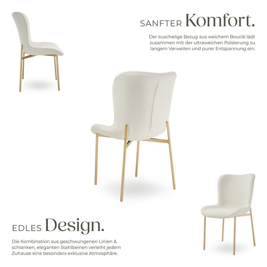 Tectake Sedia imbottita  Tessa Forma ergonomica con schienale alto  