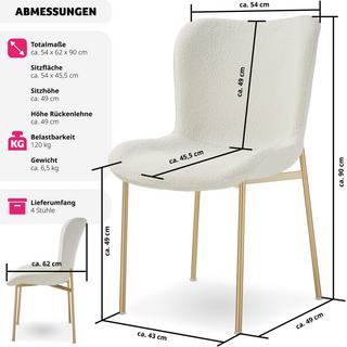 Tectake Polsterstuhl Tessa  