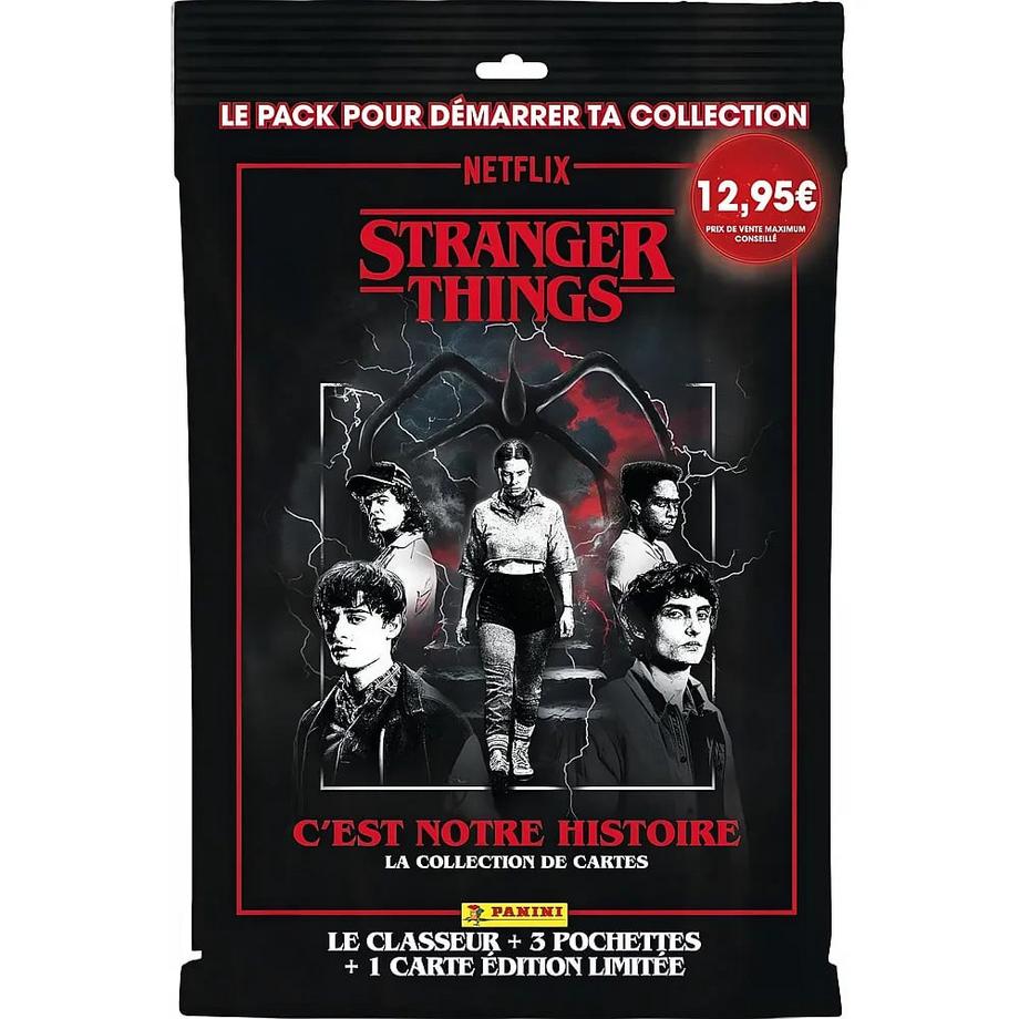 Stranger Things Trading Cards Starter-Pack (1 Ordner + 3 Hüllen + 1 Karte Limited Edition)