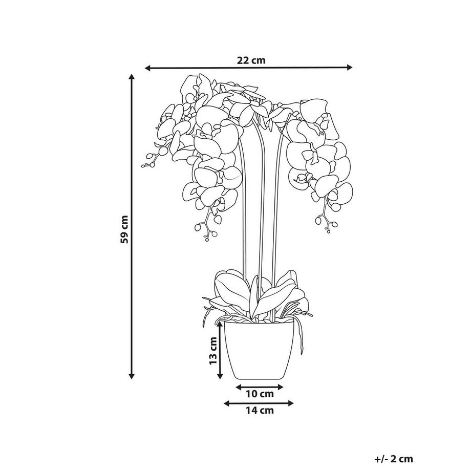 Beliani Pianta artificiale en Materiale sintetico Retrò ORCHID  