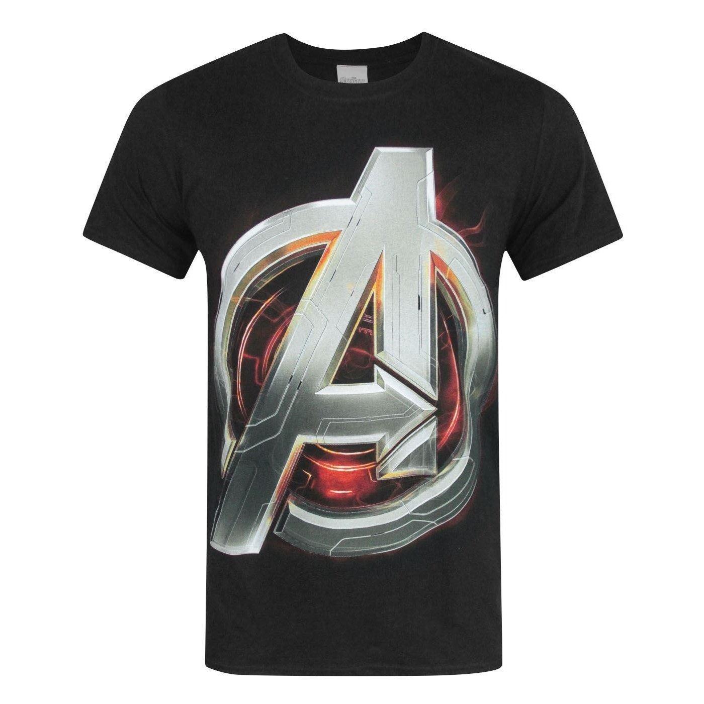 Image of Age Of Ultron Offizielles Logo Tshirt Herren Schwarz M