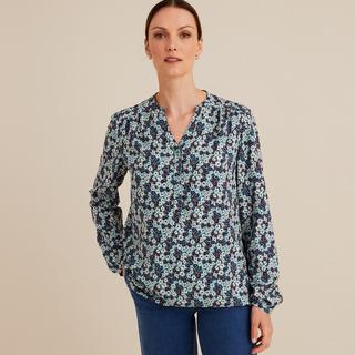 La Redoute Collections  Bluse mit Henley-Ausschnitt & Blumenmuster 