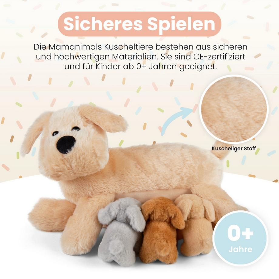 Mamanimals  Mama Hund & Babys (25cm) 