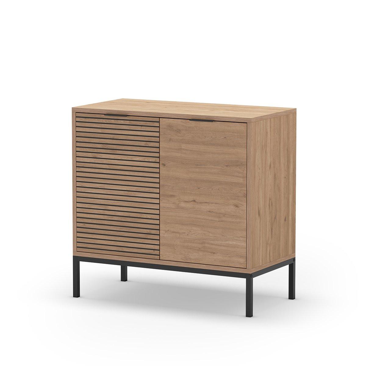 Calicosy Piccolo buffet 2 ante e piedi in metallo Ariel - L80 cm  