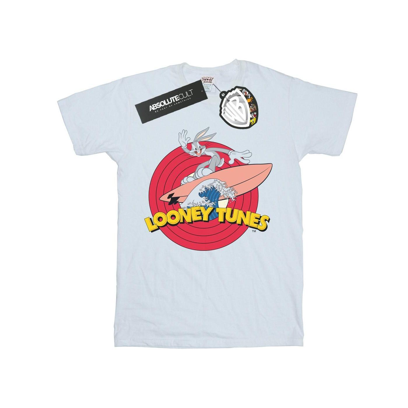 Image of Bugs Bunny Surfing Tshirt Damen Weiss XXL