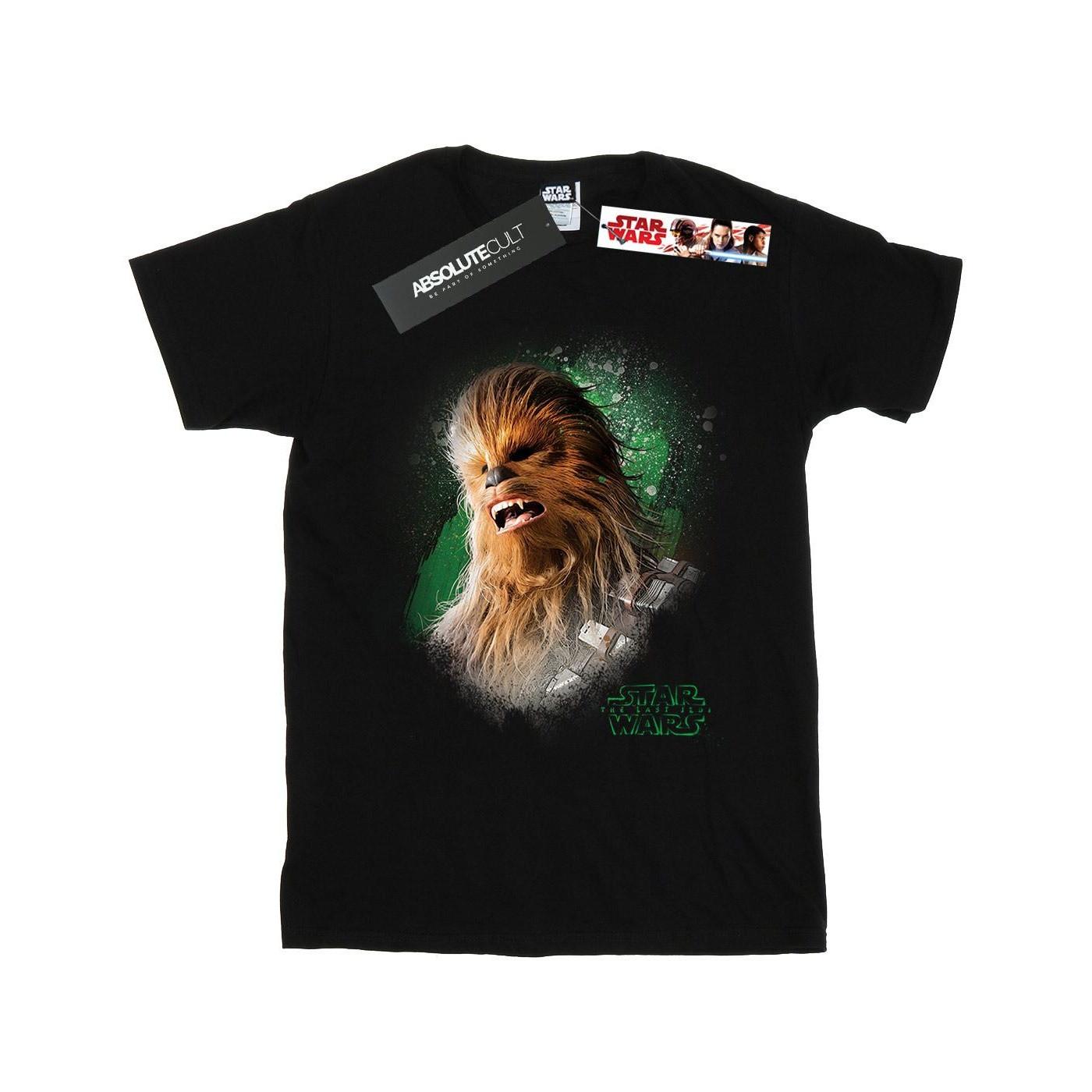Image of The Last Jedi Chewbacca Brushed Tshirt Mädchen Schwarz 152-158