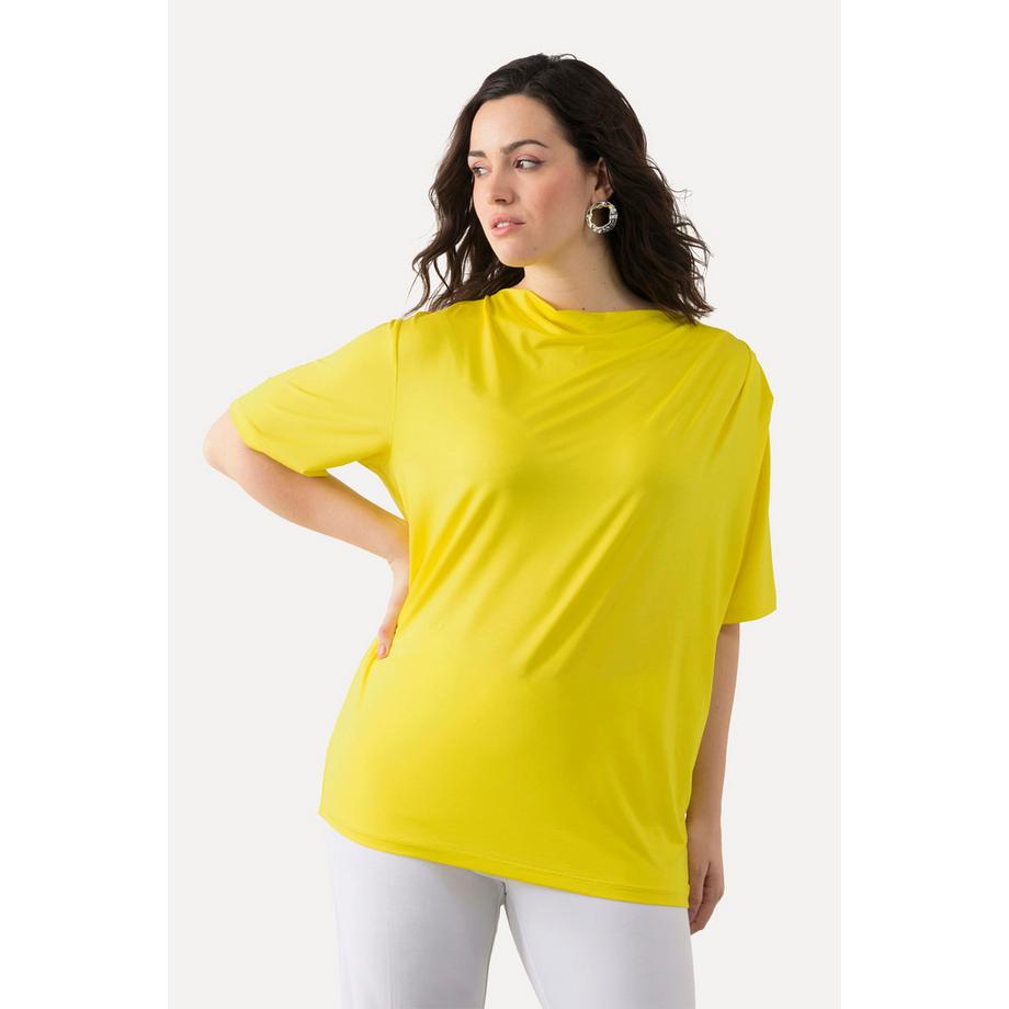 Ulla Popken T-shirt Lyocell Mezze Maniche Scollo a Goccia  
