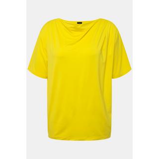 Ulla Popken  T-Shirt, Lyocell, Wasserfall-Ausschnitt, Halbarm 