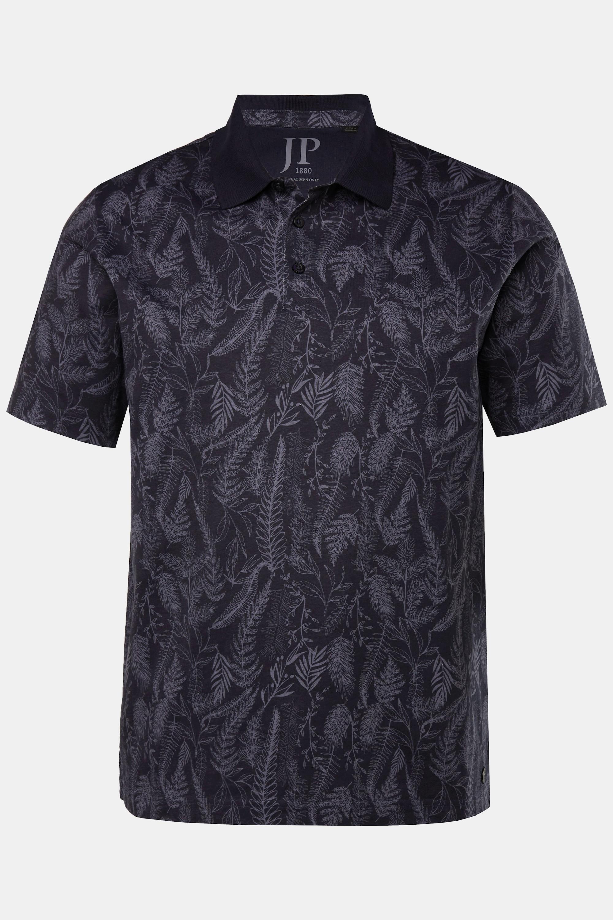 JP1880  Polo à manches courtes en jersey avec imprimé floral. Jusqu'au 8XL 