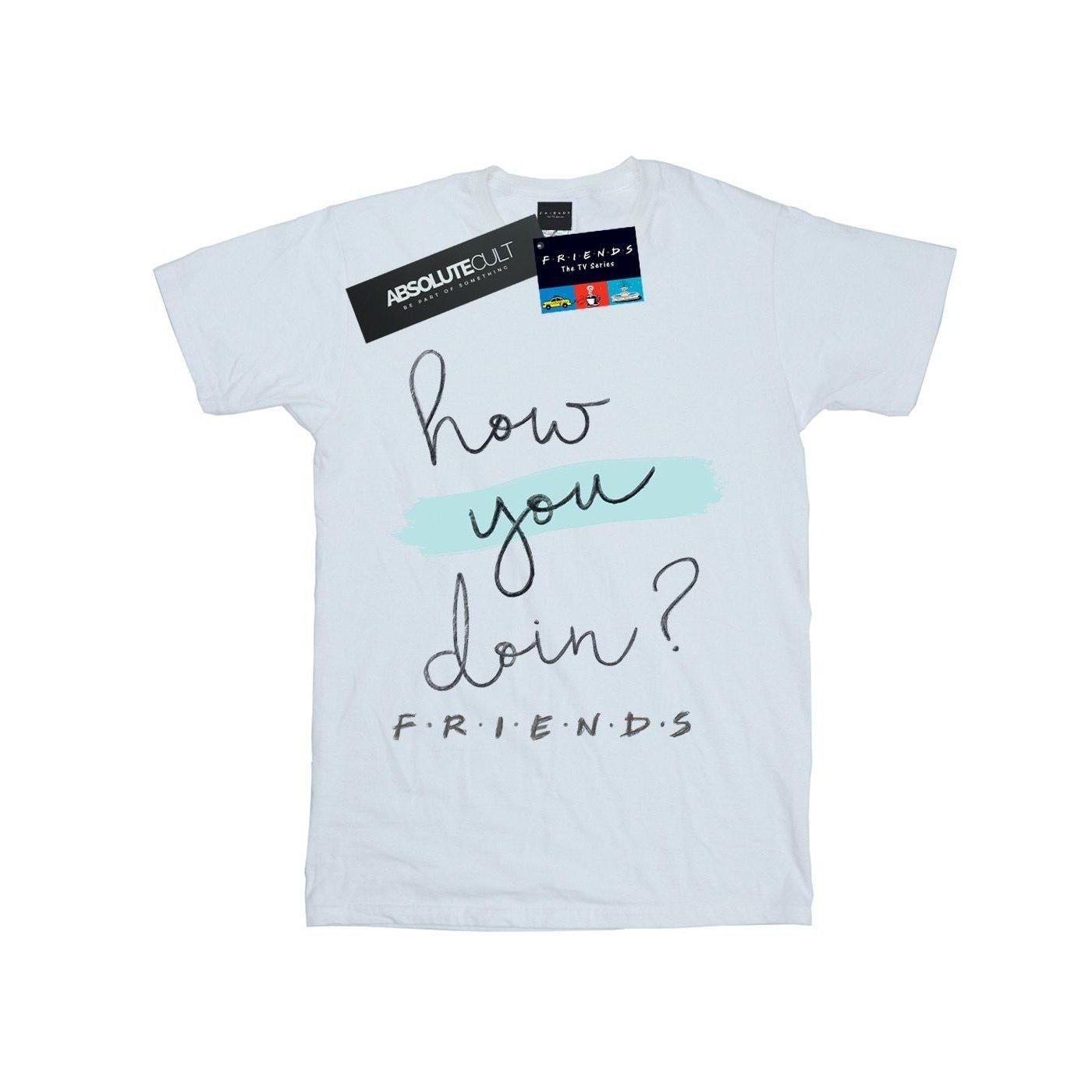 Image of How You Doin? Handwriting Tshirt Jungen Weiss 128