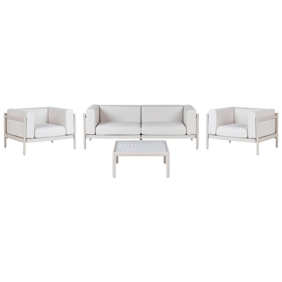Beliani Set lounge pour jardin en Matière synthétique Moderne FERRETTI  