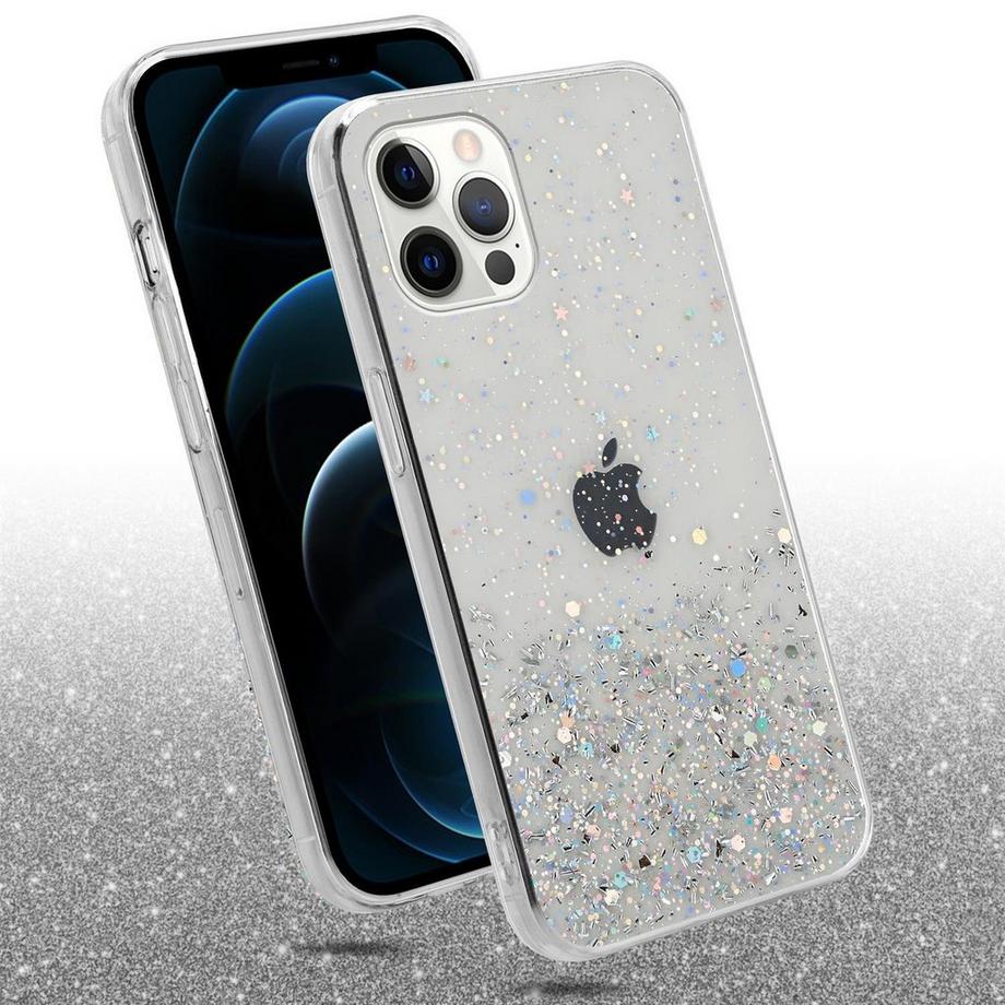 Cadorabo  Hülle für Apple iPhone 12 PRO MAX TPU Silikon mit funkelnden Glitter 