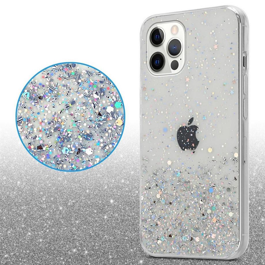 Cadorabo  Hülle für Apple iPhone 12 PRO MAX TPU Silikon mit funkelnden Glitter 
