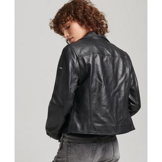 Superdry  Giacca biker in pelle da donna Superdry 