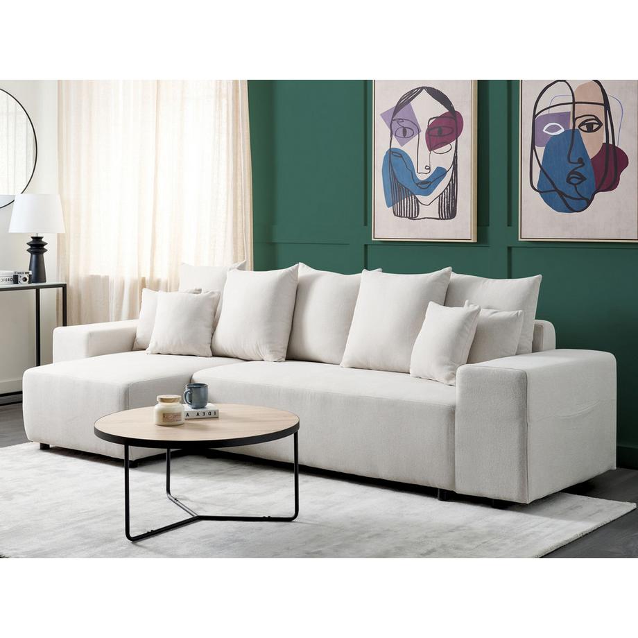 Beliani Ecksofa aus Stoff  LUSPA  