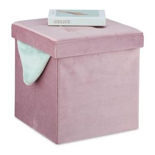 B2X Tabouret en velours rose  