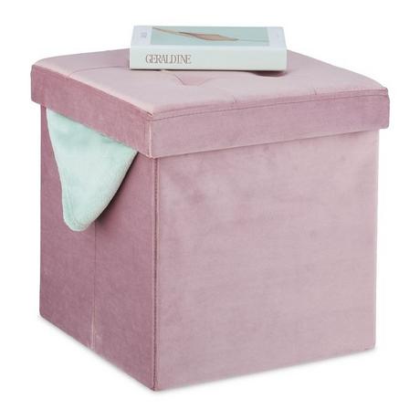 B2X Tabouret en velours rose  