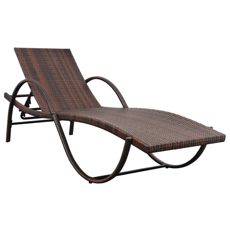 VidaXL Chaise longue rotin synthétique  