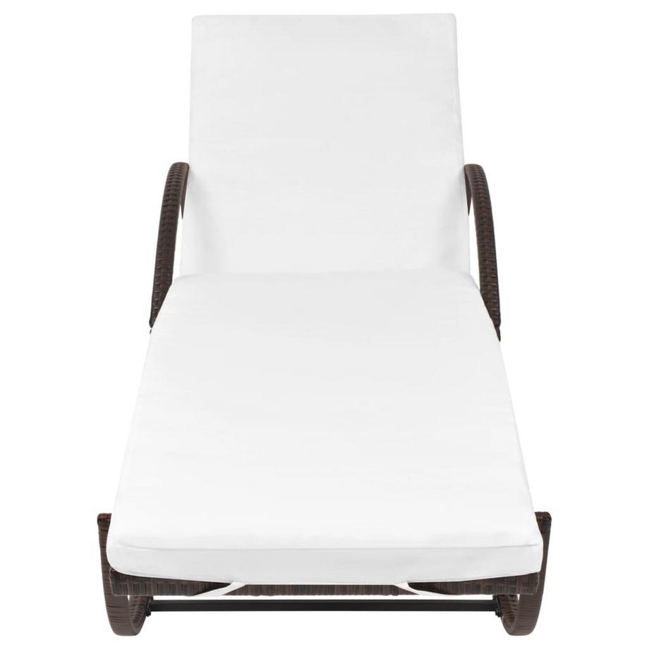 VidaXL Chaise longue rotin synthétique  