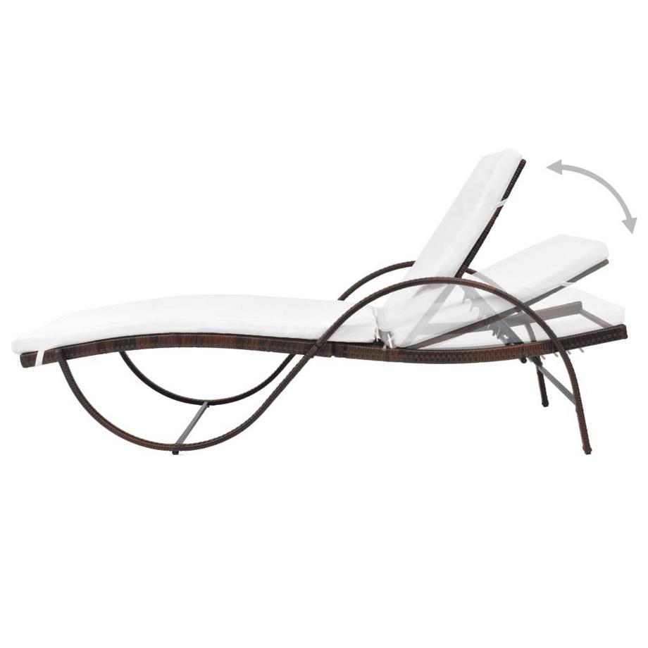 VidaXL Chaise longue rotin synthétique  