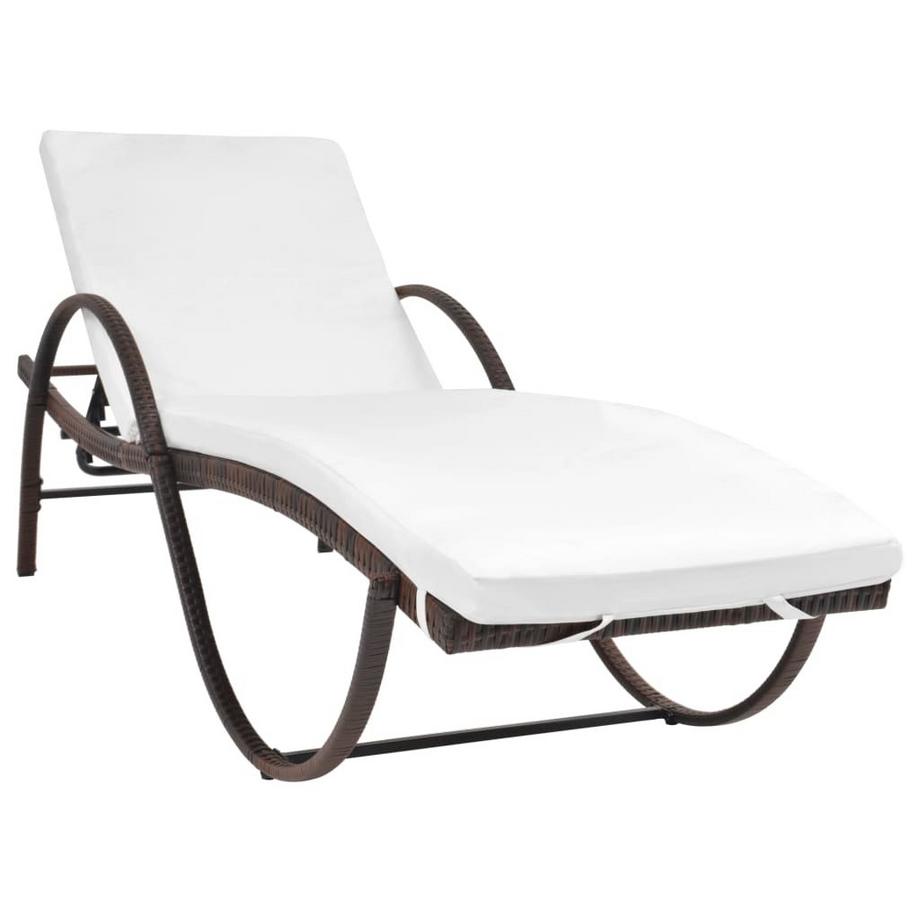 Chaise longue rotin synthétique
