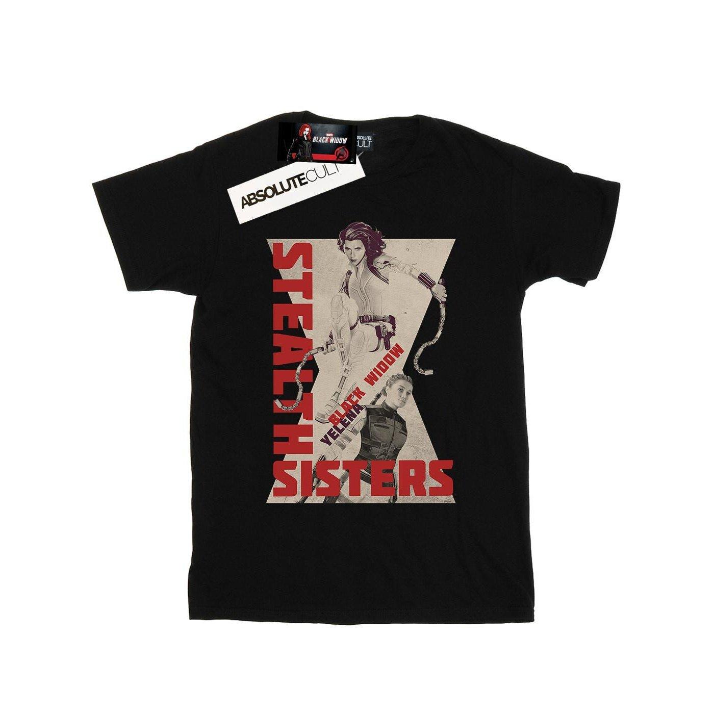Image of Black Widow Movie Stealth Sisters Tshirt Herren Schwarz S