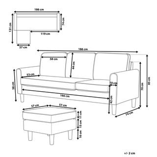 Beliani 3 Sitzer Sofa aus Polyester Industriell AVESTA  