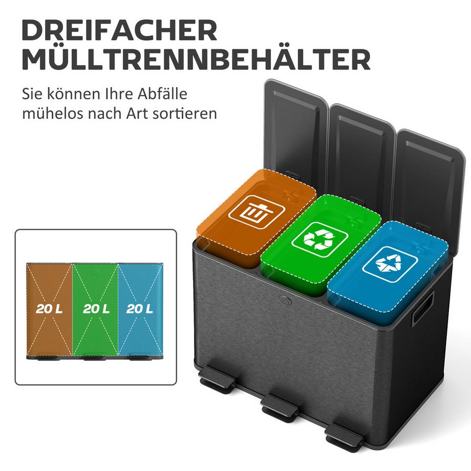 HOMCOM Küchenabfalleimer  