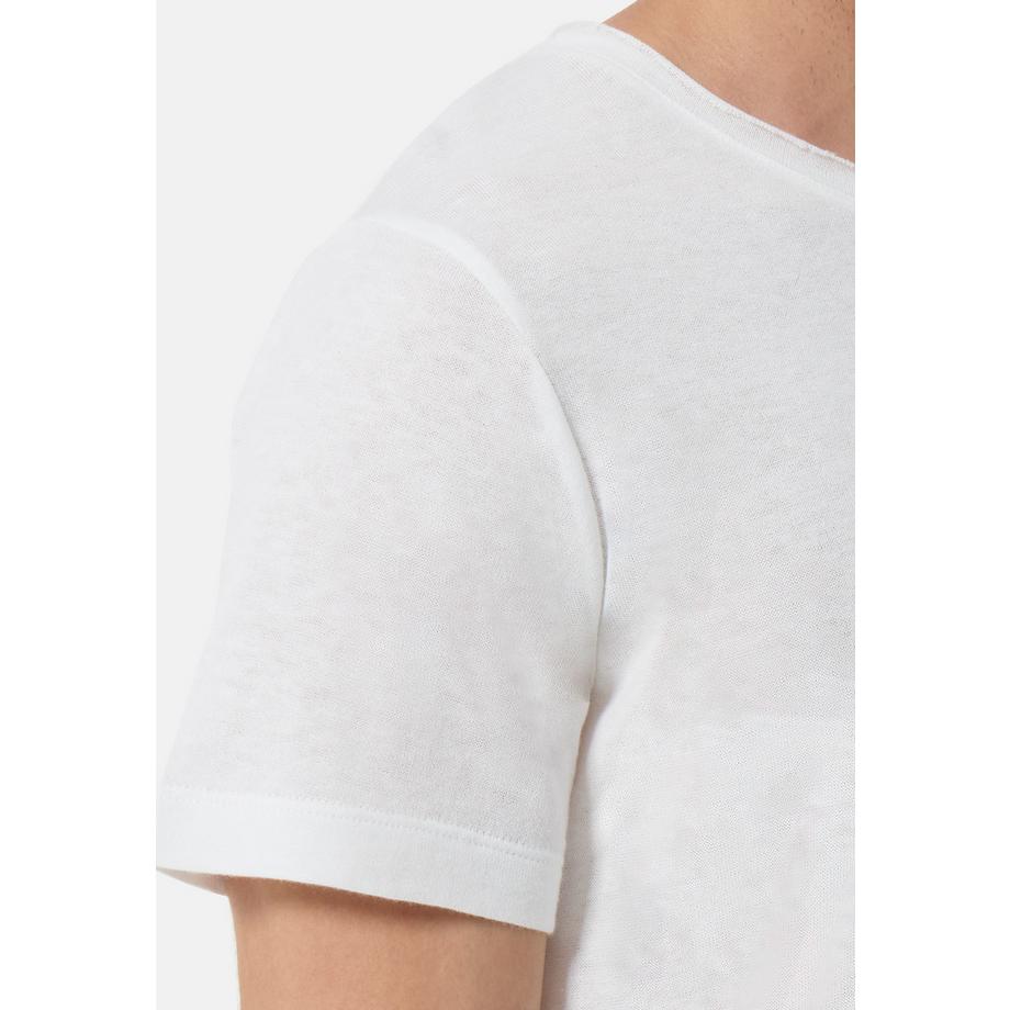 CASH-MERE.CH Laine Cachemire T-Shirt Col Rond  