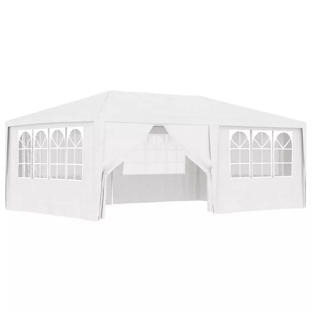 vidaXL Tente de réception et parois latérales 4x6 m Blanc 90 g/m²