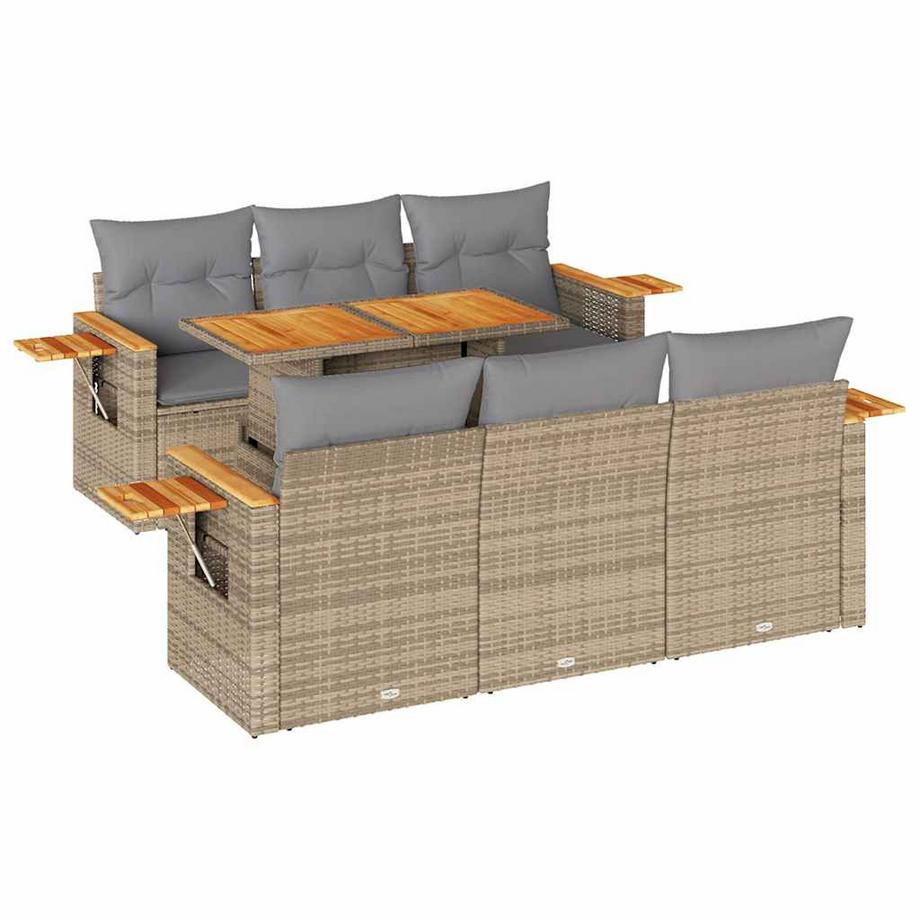 set divano da giardino Polirattan