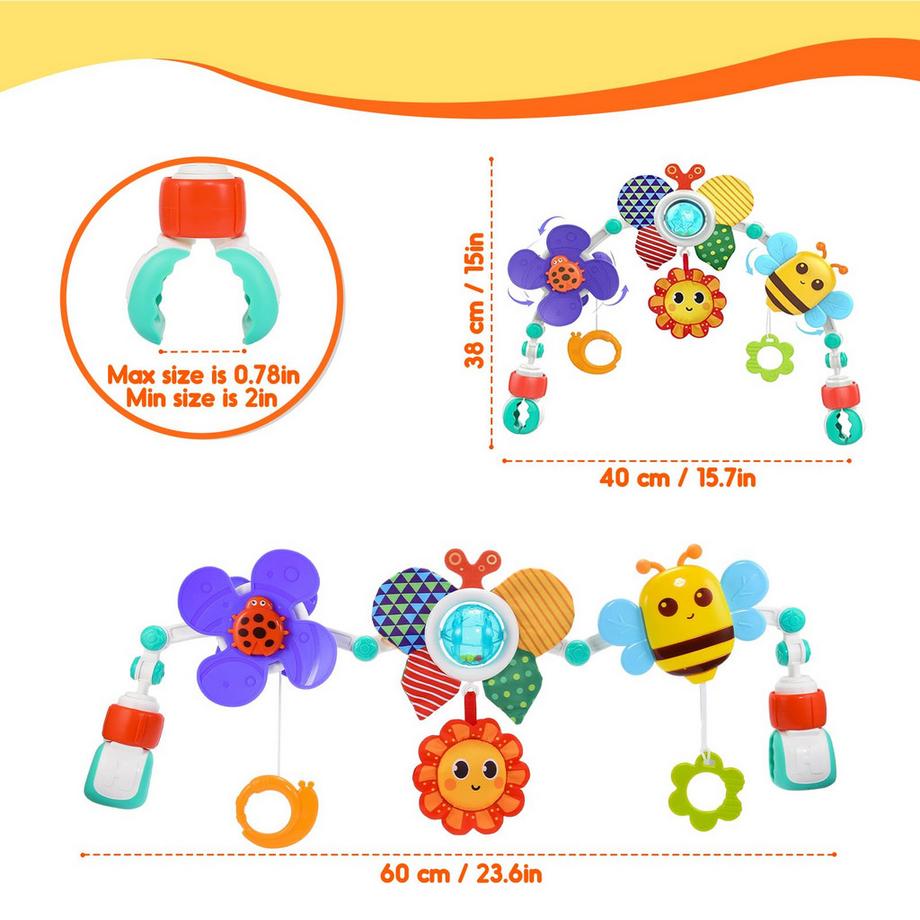 Activity-board  Kinderwagen Spielzeug Kinderwagenkette Kinderwagenkette für Baby Geschenk Babyautositz Spielzeug Neugeborene 