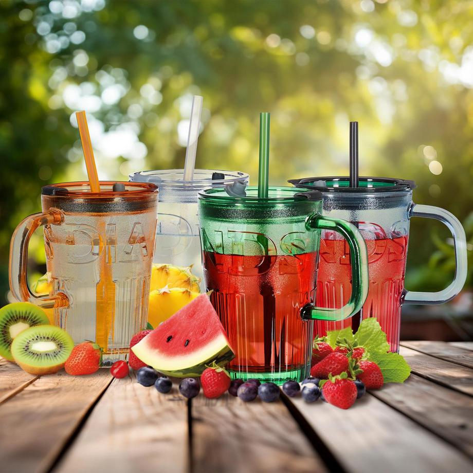 B2X  4er-Set Trinkgläser mit Henkel 