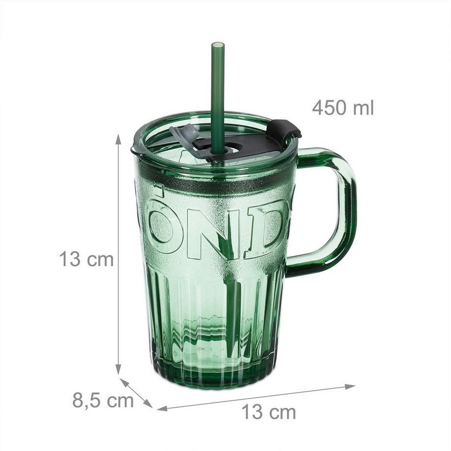 B2X  4er-Set Trinkgläser mit Henkel 