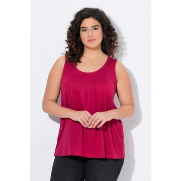 Top, Zierfalten, A-Linie, Rundhals, ärmellos, Modal