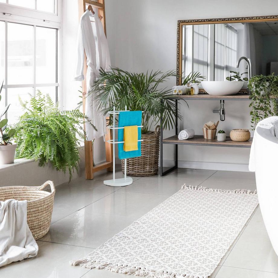 B2X Portasciugamani bianco con 3 barre  