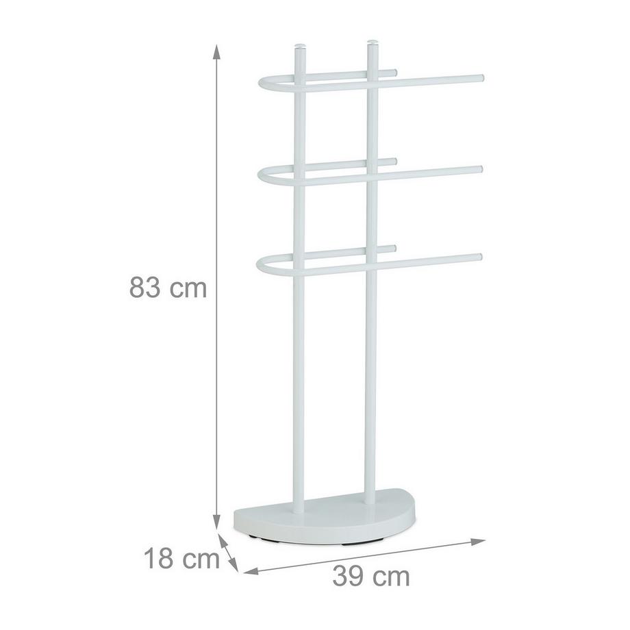 B2X Portasciugamani bianco con 3 barre  