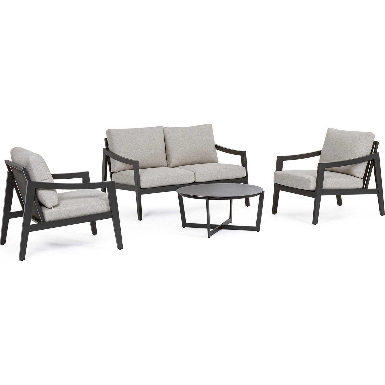 Image of Sitzgruppe Sirenus anthrazit (4er-Set) Sitzgruppe Sirenus anthrazit (4er-Set)