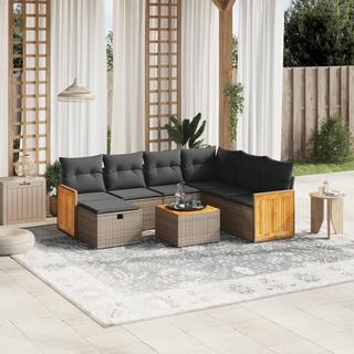 VidaXL set divano da giardino Polirattan  